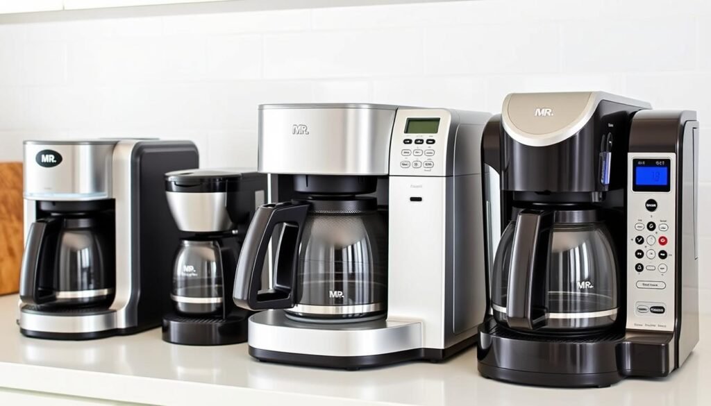 Different models of Mr. Coffee machines side by side Different models of Mr. Coffee machines side by side