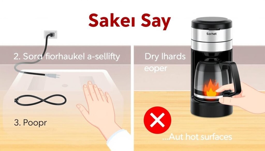 Safety precautions when using a Mr. Coffee machine Safety precautions when using a Mr. Coffee machine